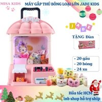 Máy gắp gấu cỡ đại cho bé, máy gắp thú bông mini kích thước lớn nhất cho bé tặng kèm đàn piano, gấu, xu và bóng Misa kid