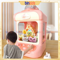 Máy gắp thú bông cho bé kèm 10 bóng 10 gấu bông có đèn và nhạc