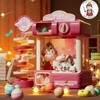 MÁY GẮP THÚ MINI SIZE LỚN ĐIỀU KHIỂN TỪ XA PHI HÀNH GIA VŨ TRỤ NHẠC ĐÈN KÈM THEO NHIỀU THÚ BÔNG QUẢ ĐỊA CẦU