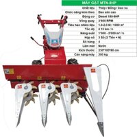 Máy gặt lúa trải hàng DIESEL MTN-8HP, Máy xén gió thu hoạch Ngô Cỏ