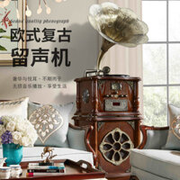 Máy ghi âm Fankaleni để bàn retro phòng khách phong cách châu Âu máy ghi âm vinyl Bluetooth máy ghi âm gỗ cổ điển