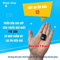 Máy ghi âm mini E2, kích thước siêu nhỏ, pin 20h, lọc tiếng ồn