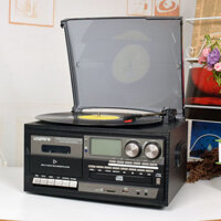 Máy ghi âm vinyl cổ điển CD Máy hát Bluetooth hiện đại USB Loa mini tích hợp, máy ghi âm đa chức năng DTRB