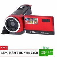 Máy Giá Rẻ Dành Cho Gia Đình ELITEK HD Digital Video 16X + Thẻ nhớ 32GB (Đỏ) [bonus]