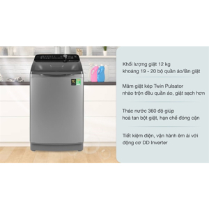Máy giặt Aqua Inverter 12 kg AQW-DR120CT