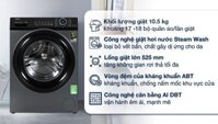 Máy giặt Aqua Inverter 10.5 kg AQD-A1052J BK