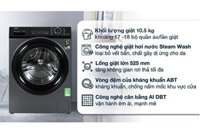 Máy giặt Aqua Inverter 10.5 kg AQD-A1052J BK