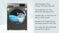 Máy giặt Casper Inverter 10.5 kg WF-105I150BGB