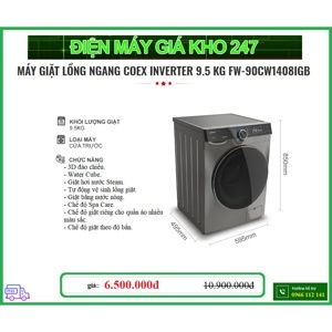Máy giặt Coex Inverter 9.5kg FW-90CW1408IGB