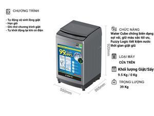 Máy giặt Coex lồng đứng 9.5kg TW-90CW1407IGB