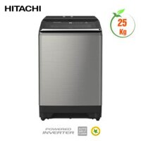 Máy giặt cửa trên Hitachi 25kg SF-250ZFVAD SS. Tốc độ 650 vòng. 16 chương trình giặt. Màu thép không gỉ.