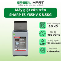 Máy giặt cửa trên Sharp ES-Y85HV-S 8.5kg | Máy giặt Lồng đứng | Thông minh ghi nhớ chương trình làm việc