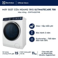 Máy giặt cửa trước Electrolux 11kg UltimateCare 700 - EWF1142Q7WB - Diệt vi khuẩn