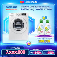 Máy giặt cửa trước Samsung AddWash 8kg – WW80K52E0WW [bonus]