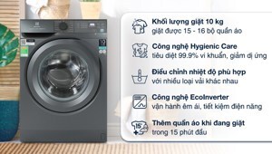 Máy giặt Electrolux Inverter 10 kg EWF1024M3SB
