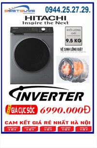 Máy giặt Hitachi Inverter 9.5 kg BD-954HVOS