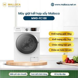 Máy giặt sấy Malloca 10 kg MWD-FC100