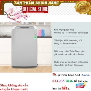 Máy giặt LG Inverter 8 kg T2108VSPM2