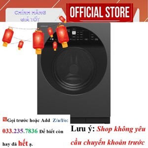 Máy giặt sấy lồng ngang Hitachi BD-D120XGV 12 kg