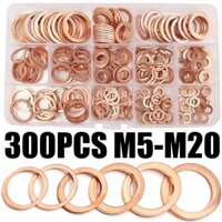 Máy giặt M5 M6 M8 M10 M12 M14 M16 M20 Bộ đai ốc và bu lông bằng đồng Vòng đệm Bộ sắp xếp vòng phẳng có hộp cho phích cắm bể phốt