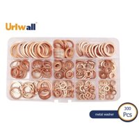 Máy giặt M5 M6 M8 M10 M12 M14 M16 M20 Bộ đai ốc và bu lông bằng đồng Vòng đệm Bộ sắp xếp vòng phẳng có hộp cho phích cắm bể phốt