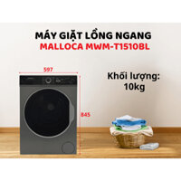 Máy giặt Malloca MWM-T1510BL, Công nghệ Inveter , Khối lượng giặt: 10Kg