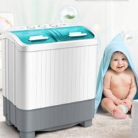 Máy giặt mini AUX 6kg 2 lồng cả giặt và vắt - Máy giặt mini bán tự động AUX cao cấp