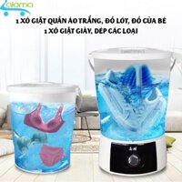Máy giặt mini cho sinh viên và em bé ALOMA XPB-45 kèm 2 lồng giặt quần áo và giày dép riêng-BH 1 Năm