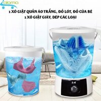 Máy giặt mini cho sinh viên và em bé xpb-45 kèm 2 lồng giặt quần áo và giày dép riêng - Bảo Hành 12 tháng