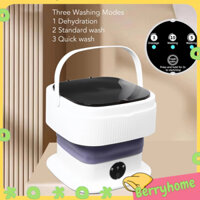 Máy giặt mini gấp gọn, Có Thể Gập Lại Máy Giặt Dung Tích 10L Mini Di Động Cho Quần Áo Lót Tất Phích Cắm US 100 Đến 240V  BerryHome~