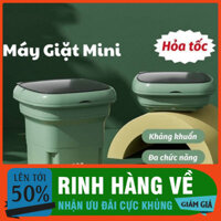 Máy giặt mini gấp gọn, máy giặt đồ lót, tất vớ, giặt đồ cho bé có chức năng Diệt Khuẩn, dung tích 6L tự vắt khô - giá ho