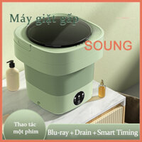 Máy Giặt Mini Gấp Gọn SUMI - Máy Giặt Tất, Đồ Lót, Đồ Cho Bé Khử Khuẩn Bằng Ánh Sáng Xanh Công Suất 36W, Dung Tích 2.8L