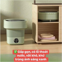 Máy giặt mini, máy giặt gấp gọn khử khuẩn bằng ánh sáng xanh dung tích 6L Bằng Ánh Sáng Xanh máy giặt đồ lót, tất vớ