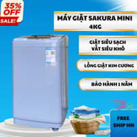 Máy giặt mini sakura, Chính Hãng tự động, trọng lượng có thể giặt 4kg ,thích hợp giặt đồ cho bé,gia đình nhỏ
