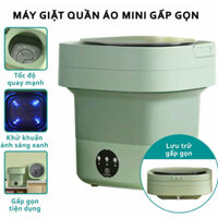 Máy Giặt Mini Tự Động Gấp Gọn - Máy Giặt Đồ Lót Tất Vớ Giặt Đồ Cho Bé Tự Vắt Khô Khử Khuẩn Tiện Dụng