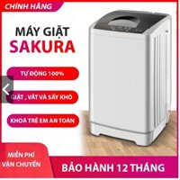 Máy giặt mini tự động hoàn toàn giặt, vắt, sấy - Chính hãng SAKURA - Bảo hành 1 năm - LH 0982963620