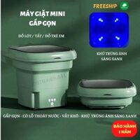 Máy Giặt Mini Vắt Quần Áo Thông Minh Khử Khuẩn Bằng Ánh Sáng Xanh Không Làm Hại Quần Áo Gấp Gọn Di Động Dễ Mang Theo