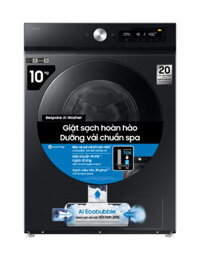 Máy giặt Samsung 10kg WW10DB7U34GBSV Bespoke AI™ – Giặt hơi nước Hygiene Steam, Màu Đen