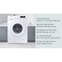 Máy giặt Samsung Inverter 8 kg WW80T3020WW/SV 2021 -TQ