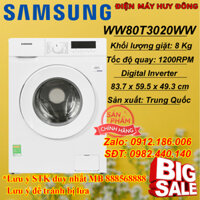 Máy giặt Samsung Inverter 8kg WW80T3020WW/SV