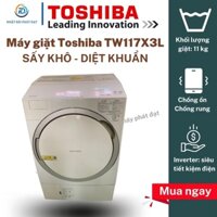Máy giặt sấy Toshiba TW117X3L nội địa Nhật tự động sấy khô sau khi giặt Nhật Bãi Phát Đạt Bh 12 tháng
