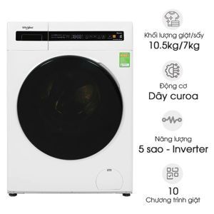 Máy giặt sấy Whirlpool Inverter 10.5 kg WWEB10702FW