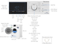 Máy giặt TCL Inverter 8 Kg TWF80-M14303DA03 2019