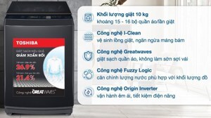 Máy giặt Toshiba 10kg AW-DM1100PV(KK)