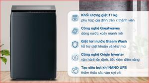 Máy giặt Toshiba Inverter 17 Kg AW-T08DUH1800MV(MG)