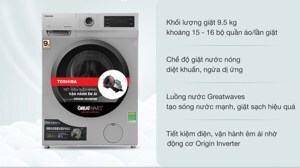 Máy giặt Toshiba lồng ngang Inverter 9.5 kg TW-BK105S3V
