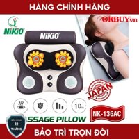 Máy (gối) đấm lưng massage xoa bóp lưng cổ vai gáy Nikio NK-136AC | OKbuy