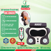 Máy Gối Massage Đấm Bóp Cổ Vai Gáy Nikio NK-136DC - Xoa Bóp Con Lăn Kết Hợp Hồng Ngoại, Hỗ Trợ Mát Xa Lưng, Đùi, Tay, Giảm Đau Nhức Toàn Thân - Pin Sạc Không Dây Tiện Lợi