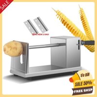Máy gọt khoai tây lốc xoáy phủ bột phomat chiên thơm giòn