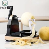 Máy gọt vỏ khoai tây COOLCELLS, Máy gọt vỏ trái cây quay tay hiệu quả bằng nhựa, Đa chức năng với cốc hút Máy cắt trái cây thủ công quả lê